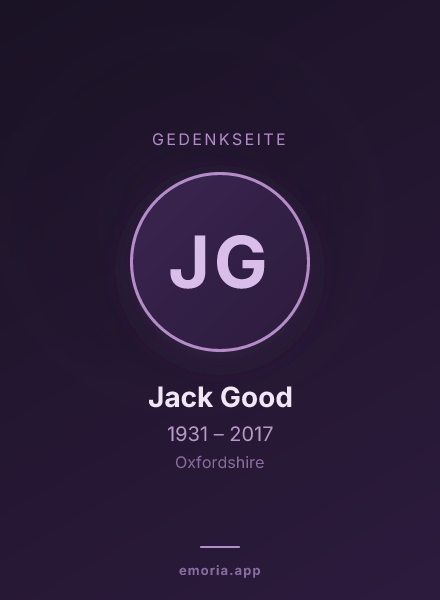 Gedenkportrait von Jack Good