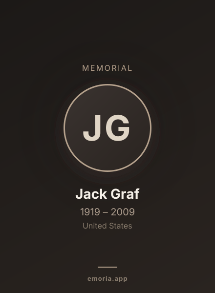 Memorial portrait of Jack Graf