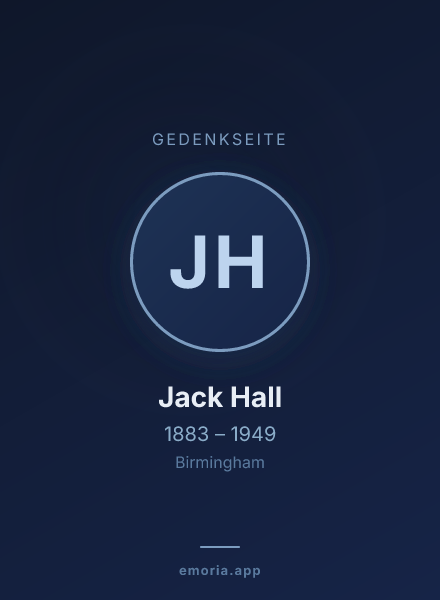Gedenkportrait von Jack Hall
