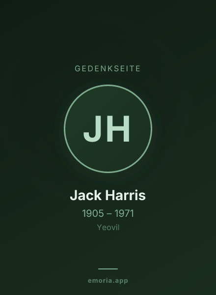 Gedenkportrait von Jack Harris