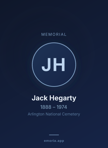 Memorial portrait of Jack Hegarty