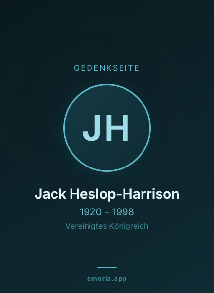 Gedenkportrait von Jack Heslop-Harrison