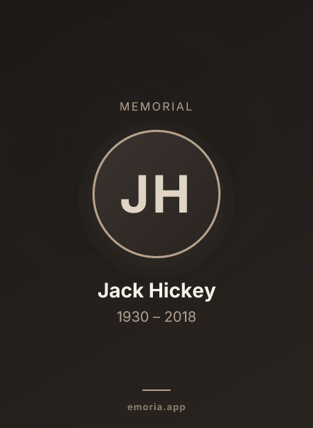 Memorial portrait of Jack Hickey