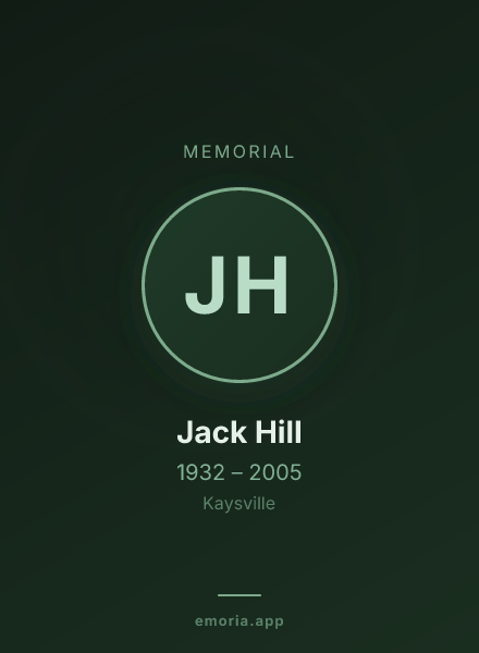 Memorial portrait of Jack Hill