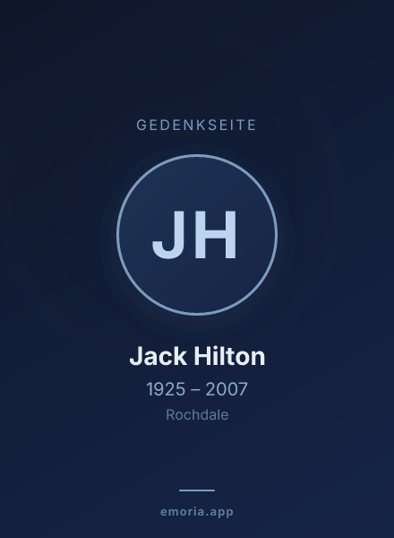 Gedenkportrait von Jack Hilton