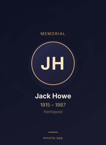 Memorial portrait of Jack Howe