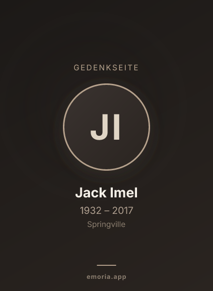 Gedenkportrait von Jack Imel