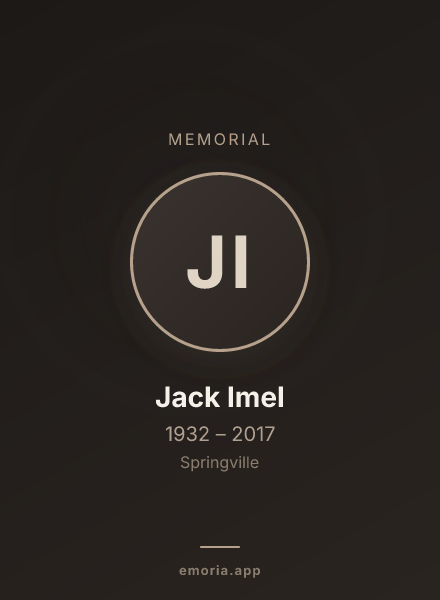 Memorial portrait of Jack Imel
