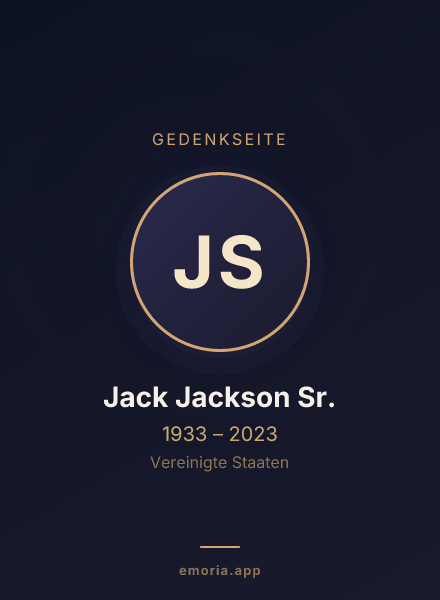 Gedenkportrait von Jack Jackson Sr.