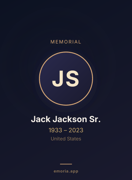 Memorial portrait of Jack Jackson Sr.