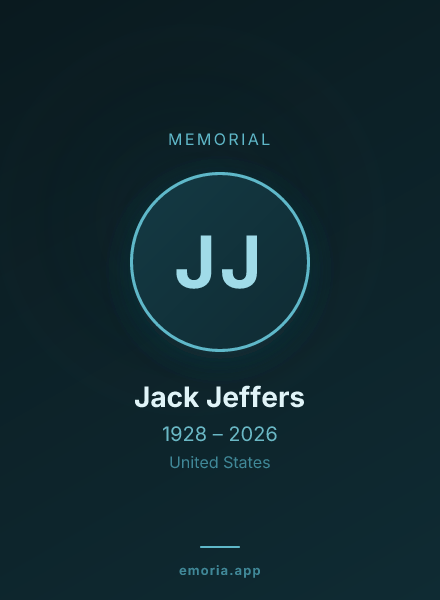 Memorial portrait of Jack Jeffers