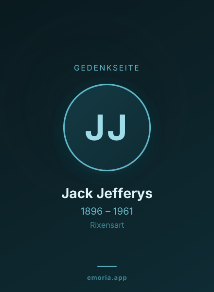 Gedenkportrait von Jack Jefferys