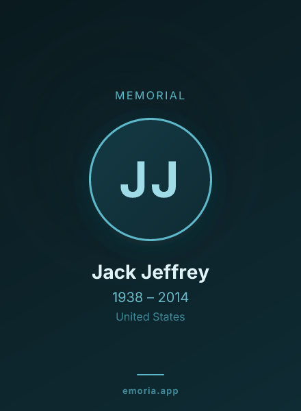 Memorial portrait of Jack Jeffrey
