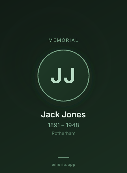 Memorial portrait of Jack Jones