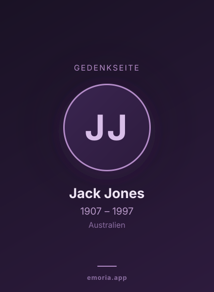 Gedenkportrait von Jack Jones