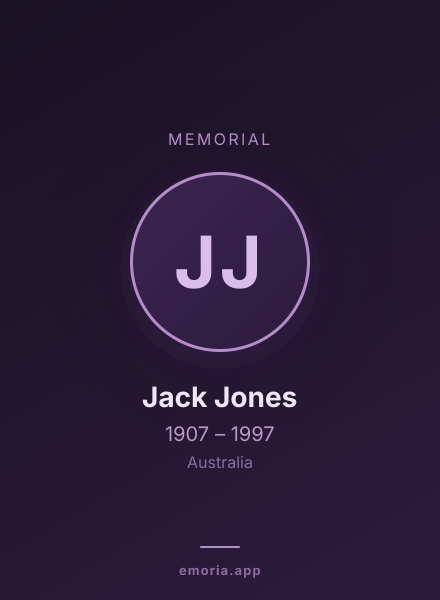 Memorial portrait of Jack Jones