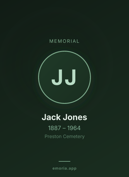 Memorial portrait of Jack Jones