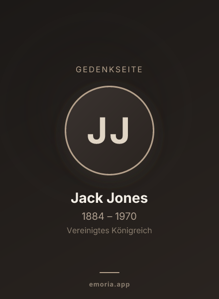 Gedenkportrait von Jack Jones