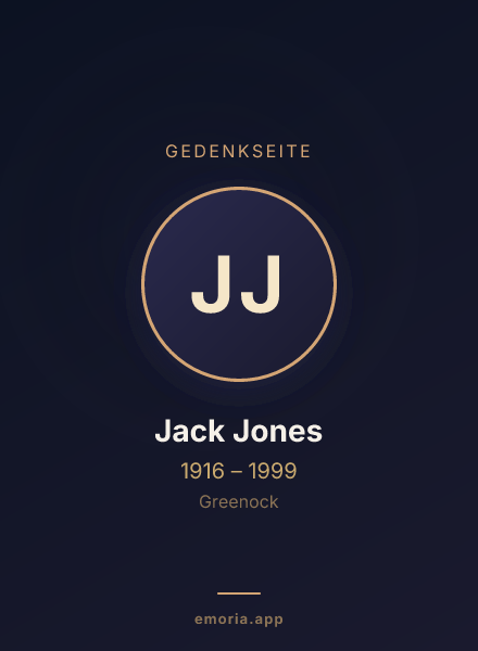 Gedenkportrait von Jack Jones