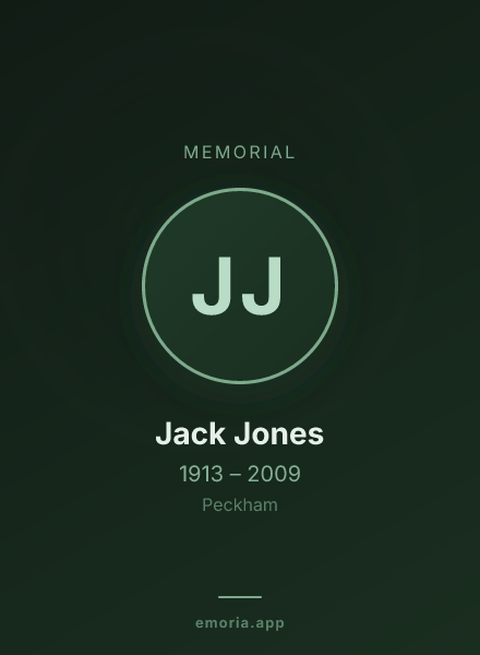 Memorial portrait of Jack Jones