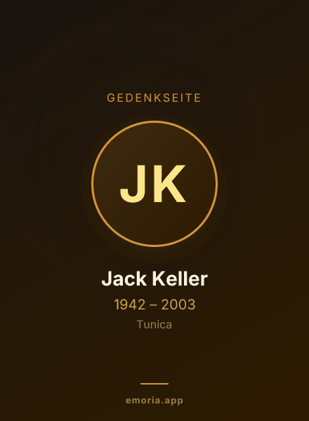 Gedenkportrait von Jack Keller
