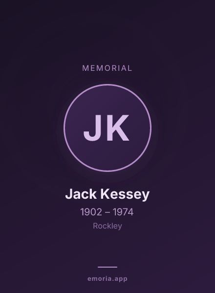 Memorial portrait of Jack Kessey