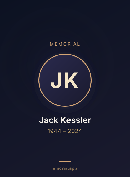 Memorial portrait of Jack Kessler