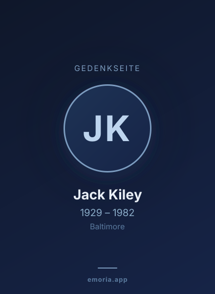 Gedenkportrait von Jack Kiley
