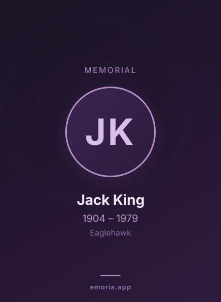 Memorial portrait of Jack King