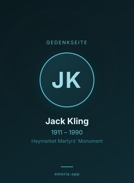 Gedenkportrait von Jack Kling