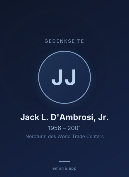 Gedenkportrait von Jack L. D'Ambrosi, Jr.