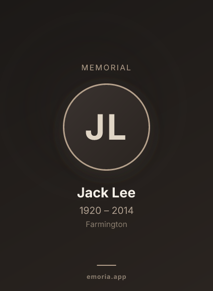 Memorial portrait of Jack Lee