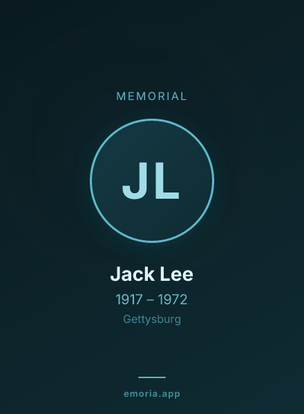 Memorial portrait of Jack Lee