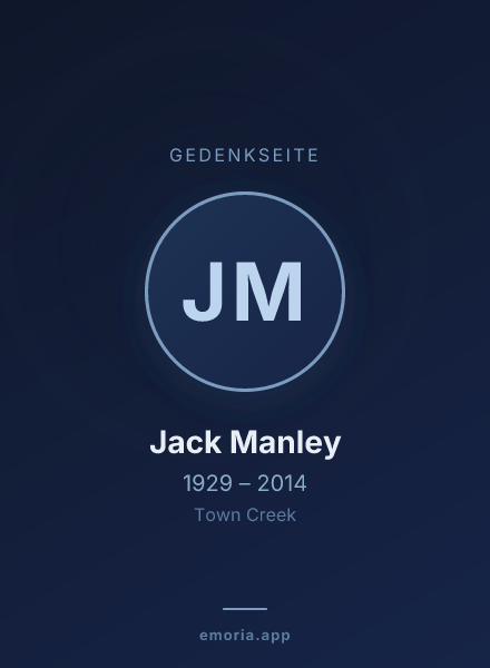 Gedenkportrait von Jack Manley