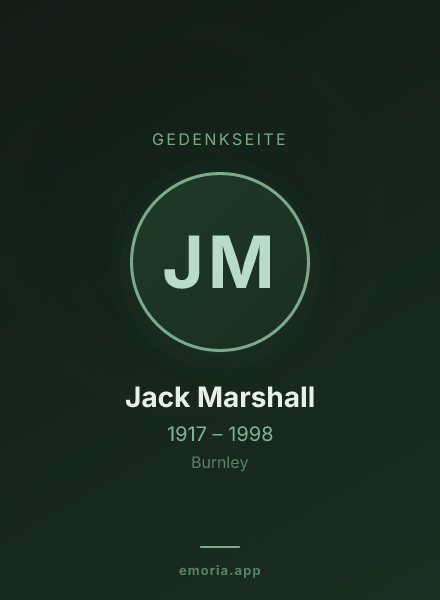 Gedenkportrait von Jack Marshall