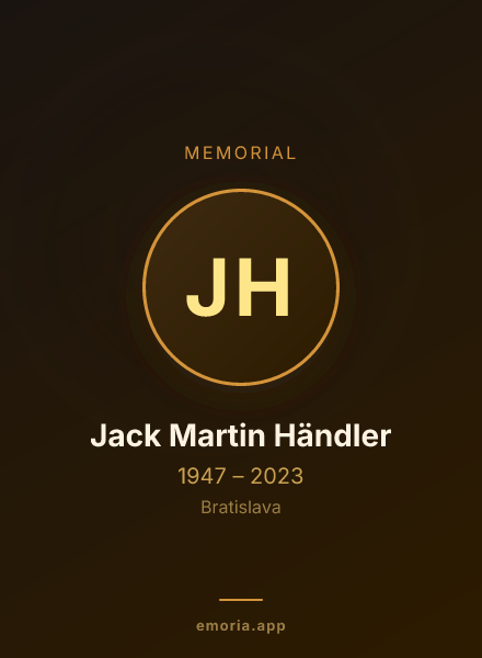 Memorial portrait of Jack Martin Händler