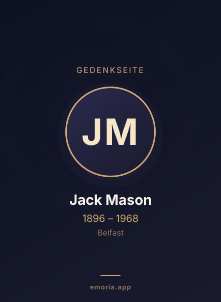 Gedenkportrait von Jack Mason