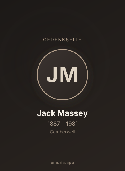 Gedenkportrait von Jack Massey
