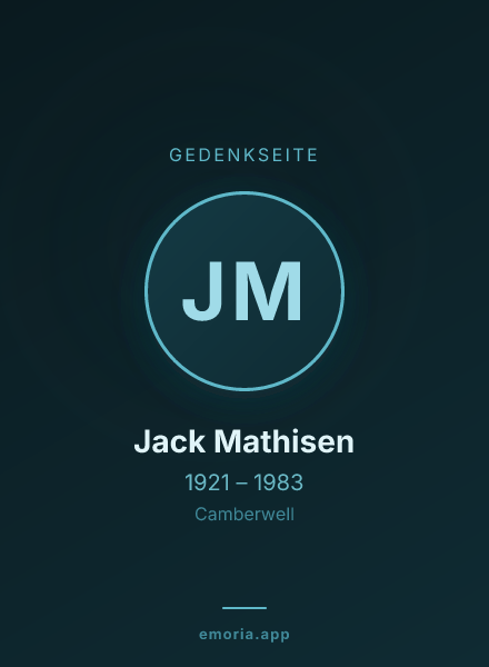 Gedenkportrait von Jack Mathisen