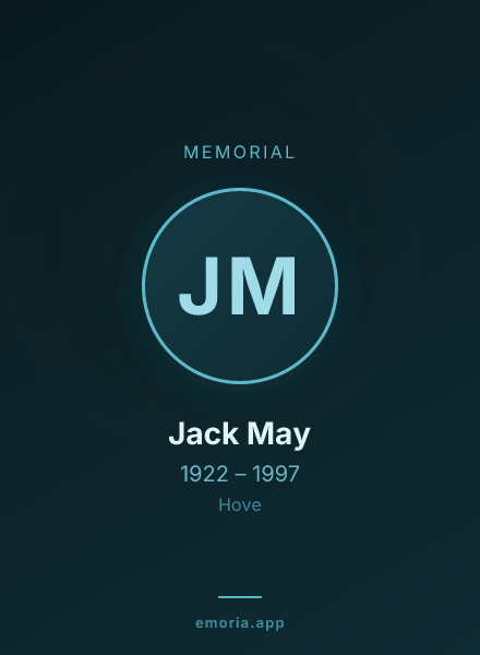 Memorial portrait of Jack May
