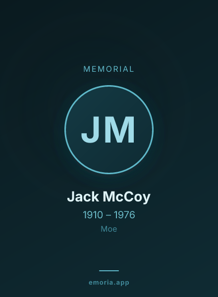 Memorial portrait of Jack McCoy
