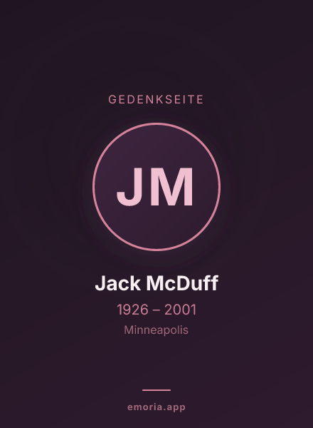 Gedenkportrait von Jack McDuff