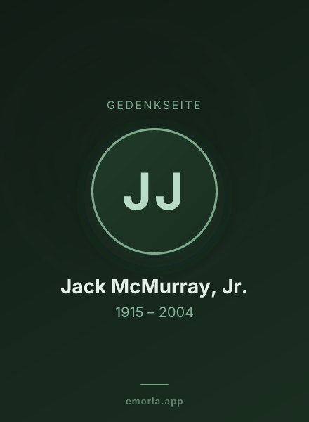 Gedenkportrait von Jack McMurray, Jr.
