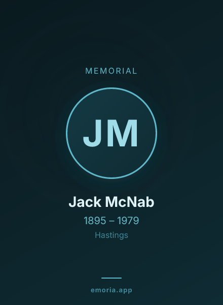 Memorial portrait of Jack McNab