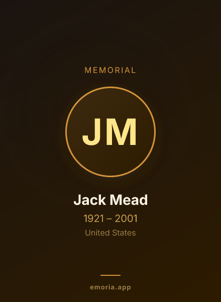 Memorial portrait of Jack Mead