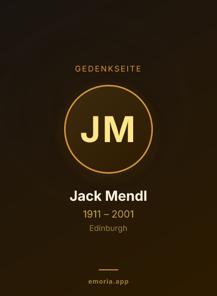 Gedenkportrait von Jack Mendl