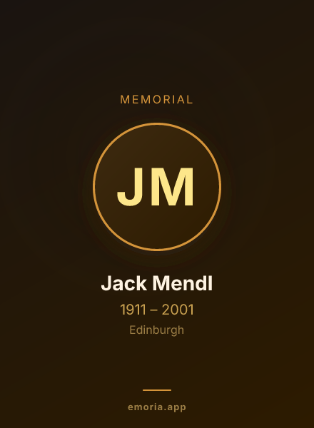 Memorial portrait of Jack Mendl