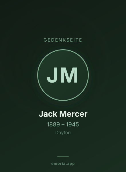 Gedenkportrait von Jack Mercer