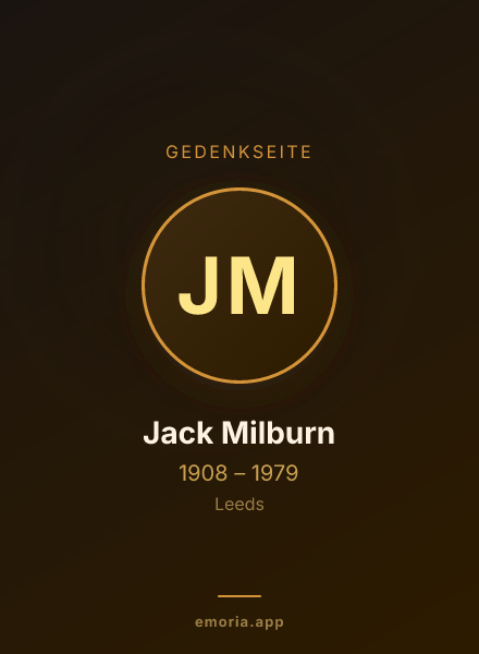 Gedenkportrait von Jack Milburn