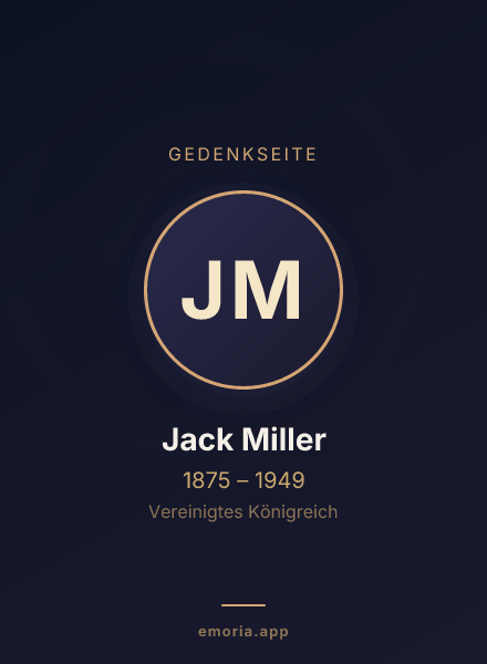 Gedenkportrait von Jack Miller